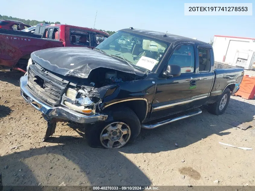 2004 GMC New Sierra K1500 VIN: 2GTEK19T741278553 Lot: 40270333