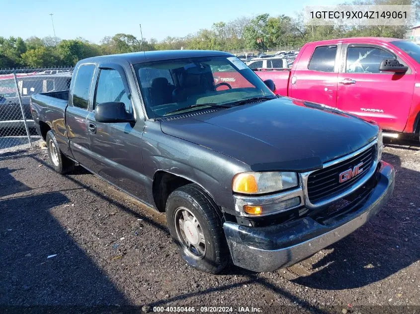 2004 GMC Sierra 1500 VIN: 1GTEC19X04Z149061 Lot: 40350446