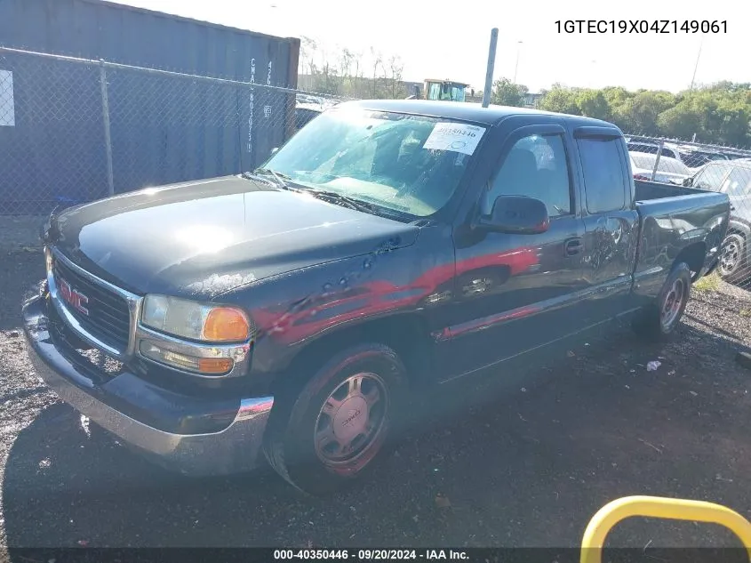 2004 GMC Sierra 1500 VIN: 1GTEC19X04Z149061 Lot: 40350446