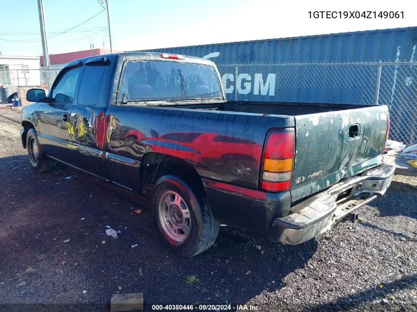 2004 GMC Sierra 1500 VIN: 1GTEC19X04Z149061 Lot: 40350446