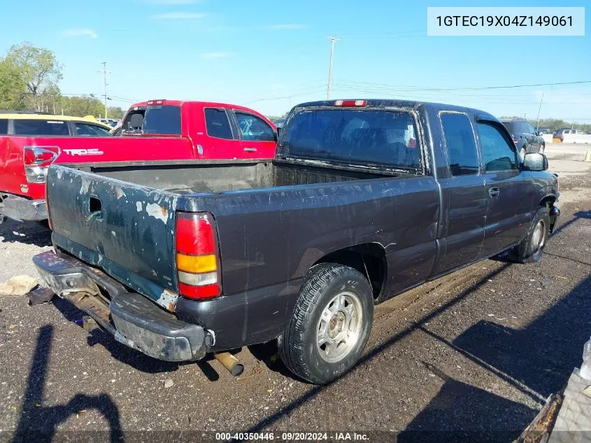 2004 GMC Sierra 1500 VIN: 1GTEC19X04Z149061 Lot: 40350446