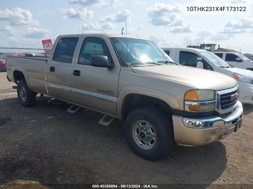 2004 GMC Sierra 2500Hd Sle VIN: 1GTHK231X4F173122 Lot: 40355894