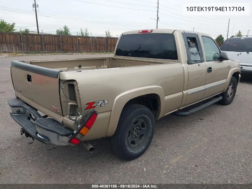 1GTEK19T94E117104 2004 GMC Sierra 1500 Slt