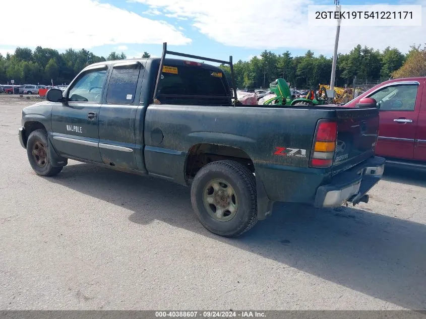 2004 GMC Sierra 1500 Sle VIN: 2GTEK19T541221171 Lot: 40388607