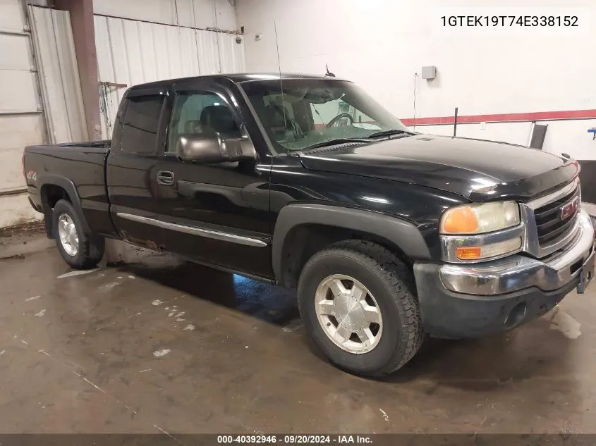 1GTEK19T74E338152 2004 GMC Sierra 1500 Sle/Slt/Work Truck