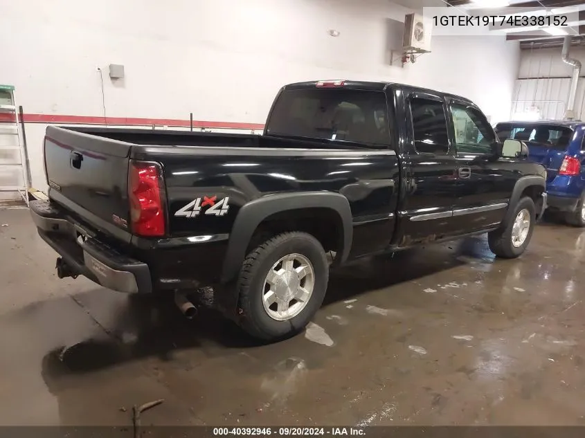 1GTEK19T74E338152 2004 GMC Sierra 1500 Sle/Slt/Work Truck