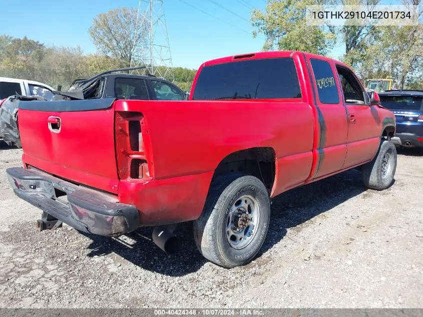 2004 GMC Sierra 2500Hd K2500 Heavy Duty VIN: 1GTHK29104E201734 Lot: 40424348