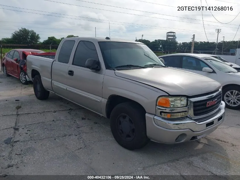 2004 GMC Sierra 1500 Sle VIN: 2GTEC19T141268016 Lot: 40432106