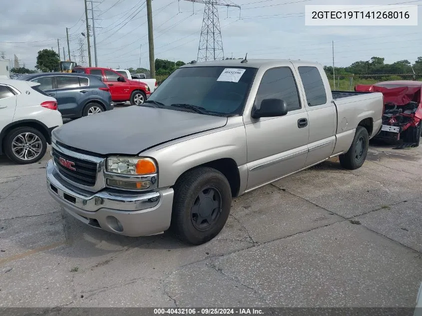 2004 GMC Sierra 1500 Sle VIN: 2GTEC19T141268016 Lot: 40432106