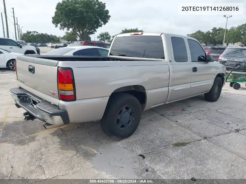 2004 GMC Sierra 1500 Sle VIN: 2GTEC19T141268016 Lot: 40432106