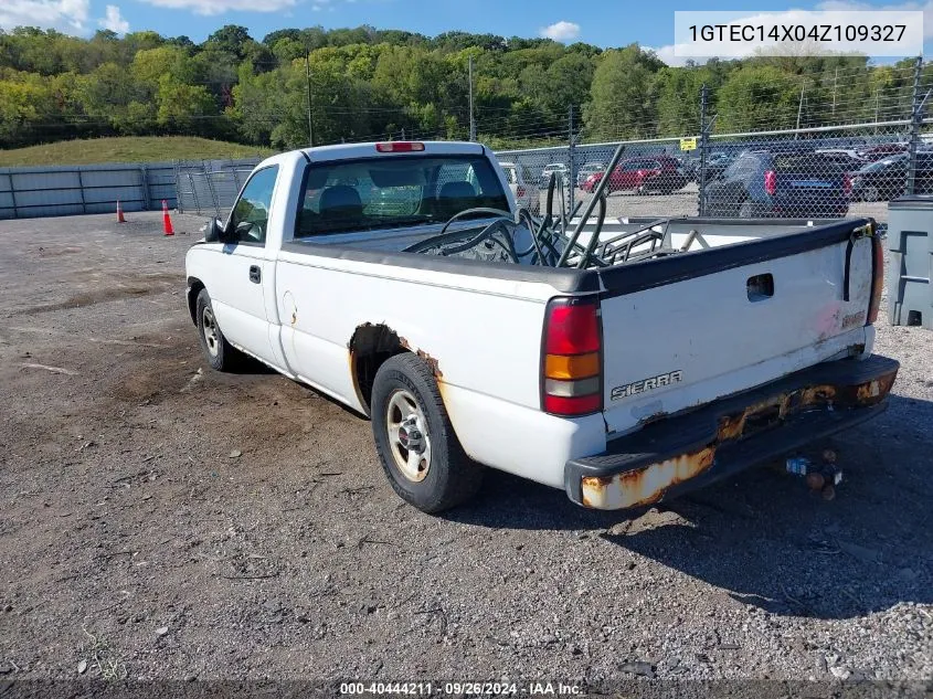 2004 GMC Sierra 1500 Work Truck VIN: 1GTEC14X04Z109327 Lot: 40444211