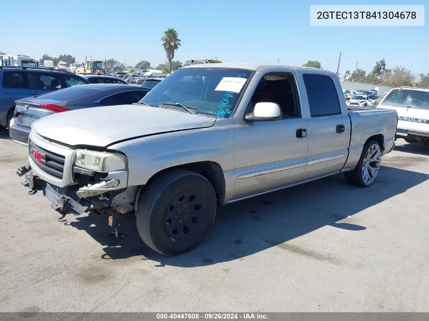 2004 GMC New Sierra C1500 VIN: 2GTEC13T841304678 Lot: 40447605