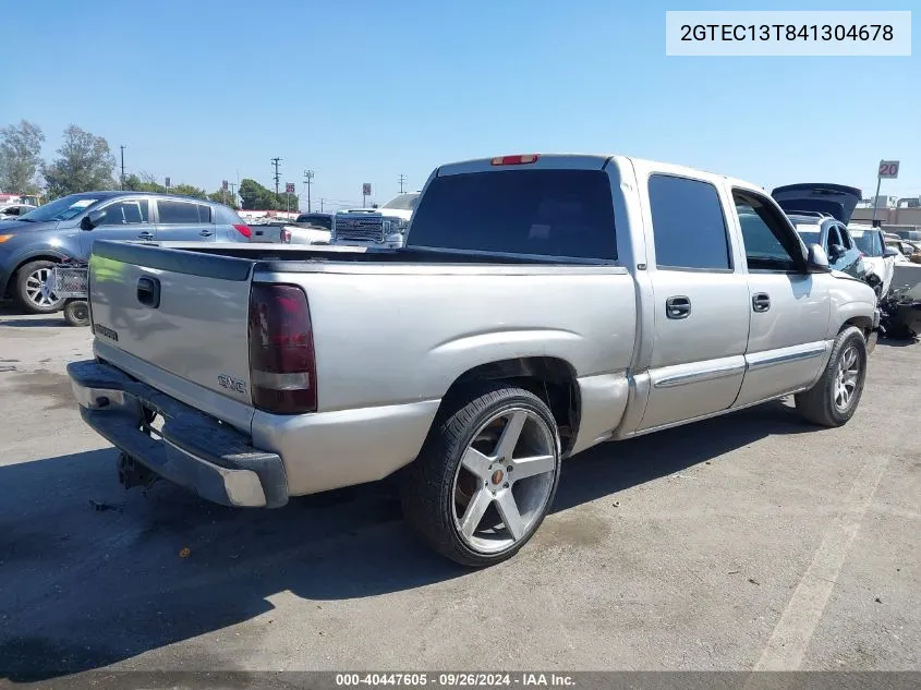 2004 GMC New Sierra C1500 VIN: 2GTEC13T841304678 Lot: 40447605