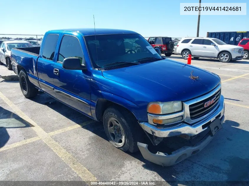 2004 GMC Sierra 1500 VIN: 2GTEC19V441424681 Lot: 40448042