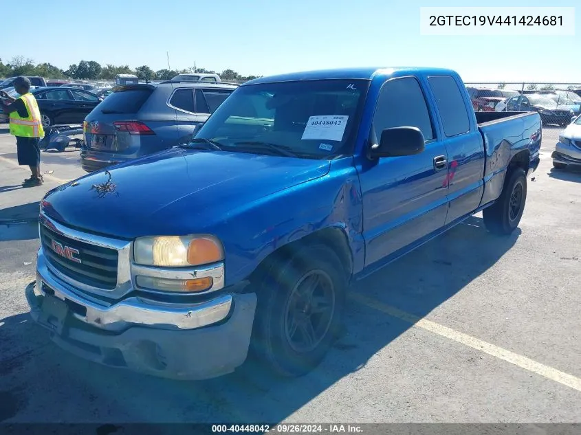 2004 GMC Sierra 1500 VIN: 2GTEC19V441424681 Lot: 40448042