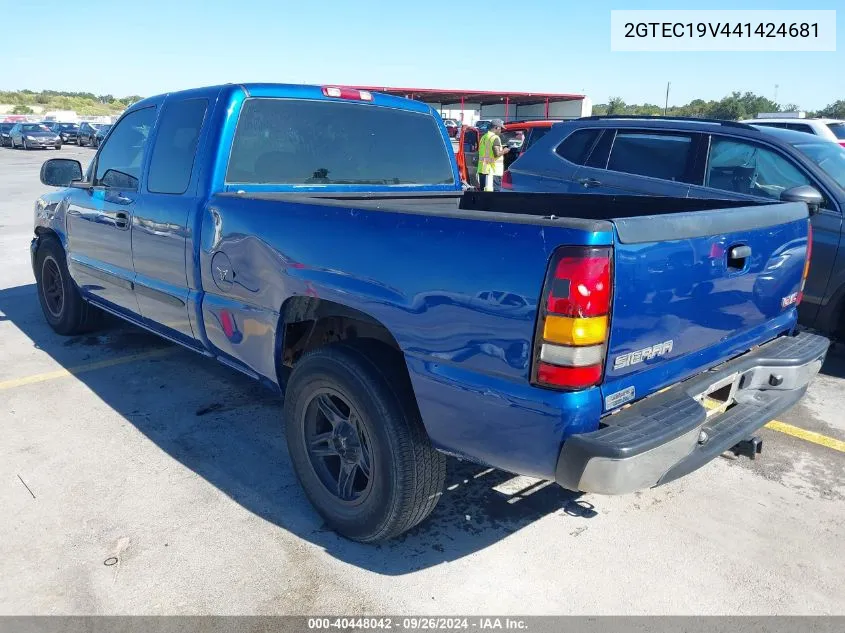 2004 GMC Sierra 1500 VIN: 2GTEC19V441424681 Lot: 40448042