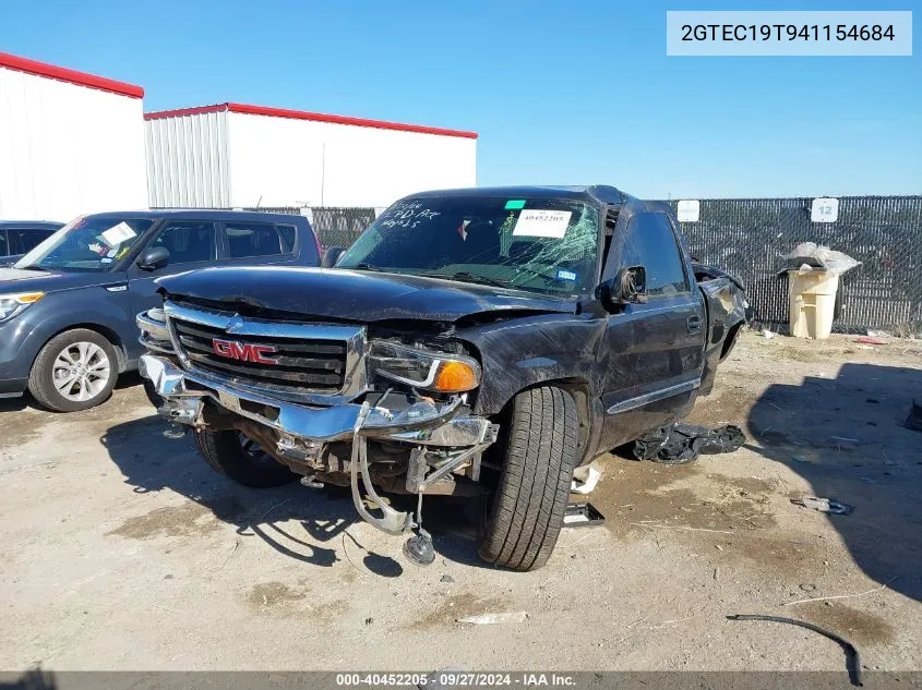 2004 GMC Sierra 1500 Sle VIN: 2GTEC19T941154684 Lot: 40452205