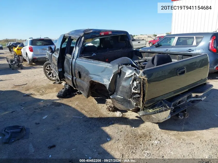 2004 GMC Sierra 1500 Sle VIN: 2GTEC19T941154684 Lot: 40452205