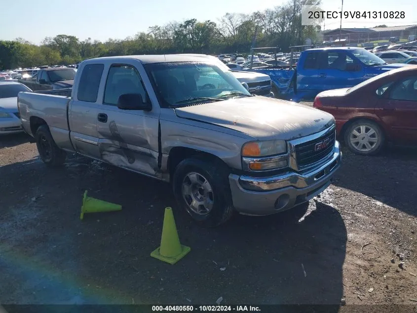 2004 GMC Sierra 1500 Sle VIN: 2GTEC19V841310828 Lot: 40480550