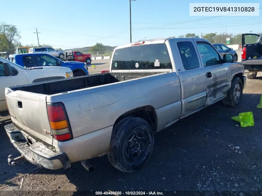 2004 GMC Sierra 1500 Sle VIN: 2GTEC19V841310828 Lot: 40480550