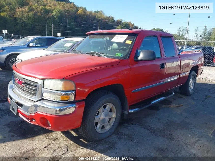 2004 GMC New Sierra K1500 VIN: 1GTEK19T24Z123819 Lot: 40534237