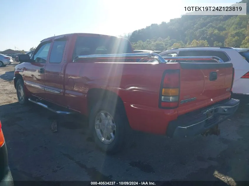 2004 GMC New Sierra K1500 VIN: 1GTEK19T24Z123819 Lot: 40534237