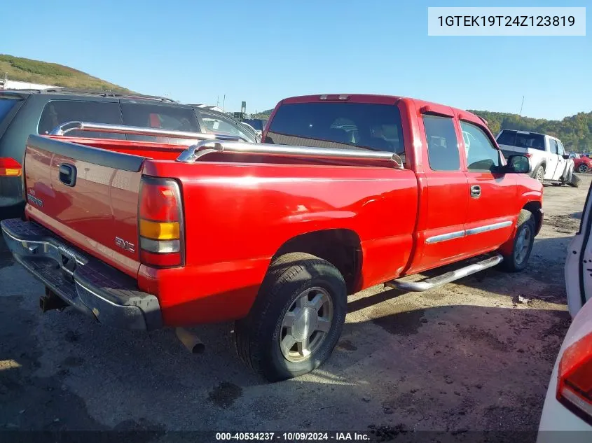 2004 GMC New Sierra K1500 VIN: 1GTEK19T24Z123819 Lot: 40534237