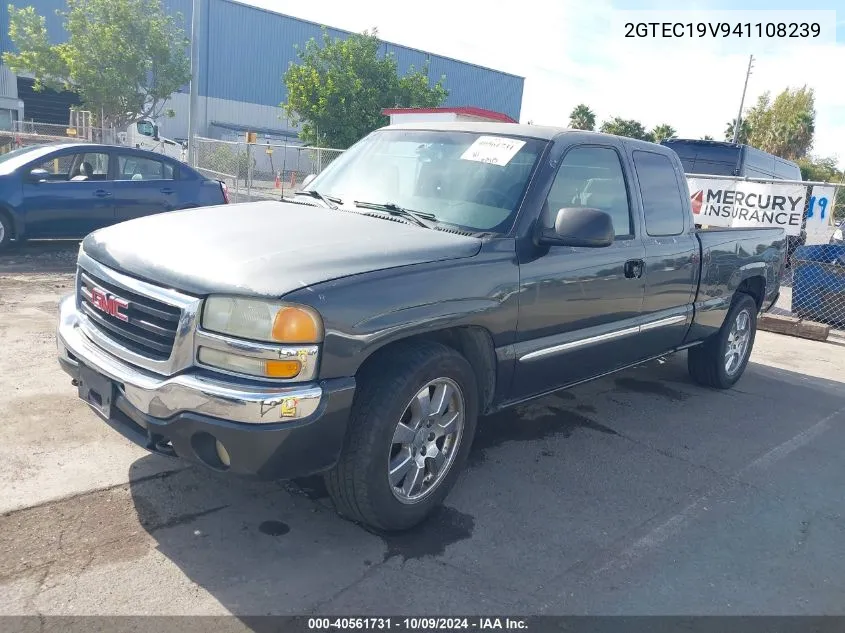 2004 GMC Sierra 1500 Sle VIN: 2GTEC19V941108239 Lot: 40561731