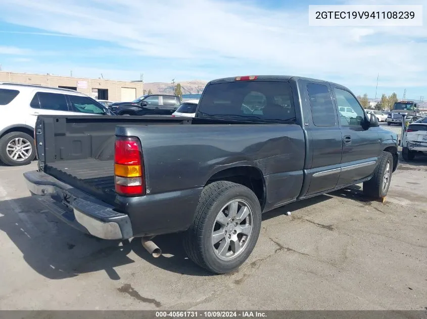 2004 GMC Sierra 1500 Sle VIN: 2GTEC19V941108239 Lot: 40561731