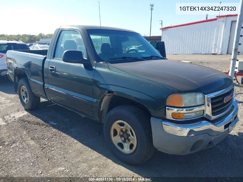 2004 GMC Sierra 1500 VIN: 1GTEK14X34Z247320 Lot: 40581130