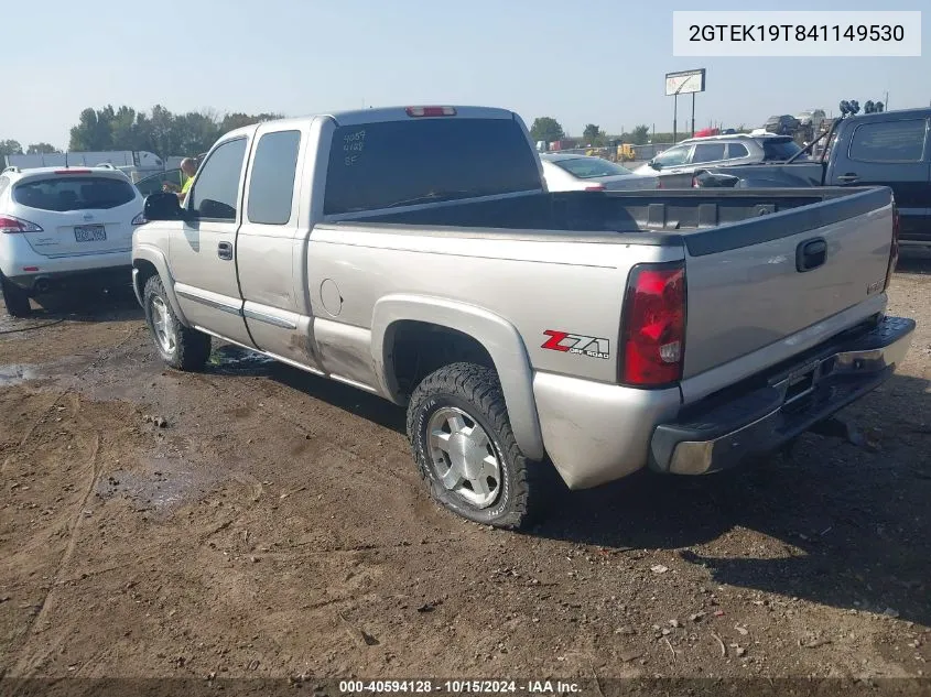 2004 GMC Sierra 1500 Sle VIN: 2GTEK19T841149530 Lot: 40594128