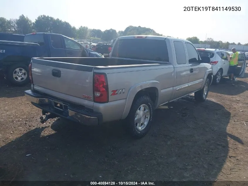 2004 GMC Sierra 1500 Sle VIN: 2GTEK19T841149530 Lot: 40594128