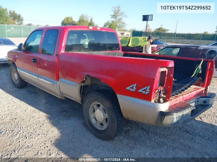 2004 GMC Sierra 1500 Slt VIN: 1GTEK19T54Z299652 Lot: 40609831