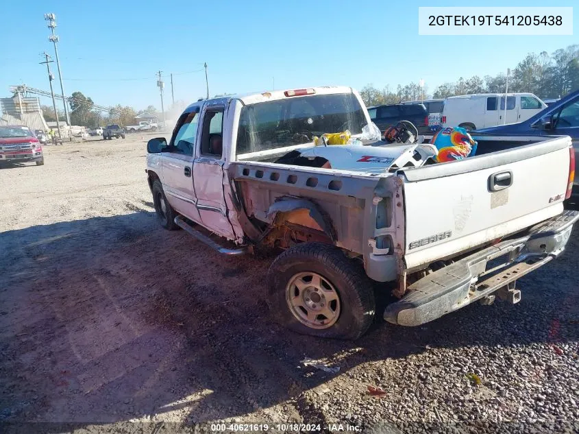 2004 GMC Sierra 1500 Slt VIN: 2GTEK19T541205438 Lot: 40621619