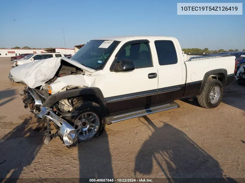 2004 GMC Sierra 1500 Sle VIN: 1GTEC19T54Z126419 Lot: 40657845