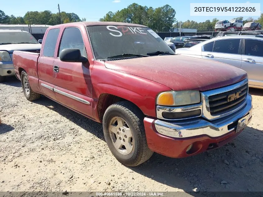 2004 GMC Sierra 1500 Sle VIN: 2GTEC19V541222626 Lot: 40661596