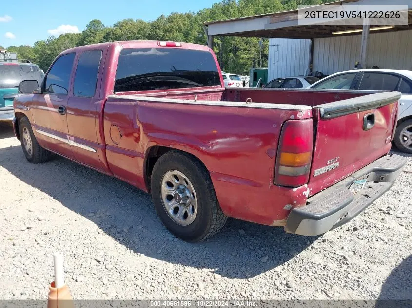 2004 GMC Sierra 1500 Sle VIN: 2GTEC19V541222626 Lot: 40661596