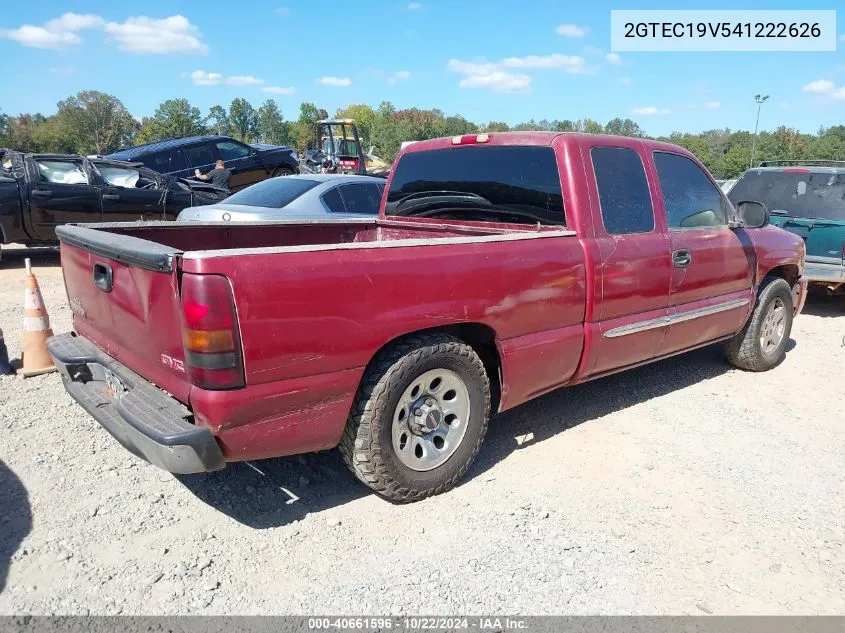 2004 GMC Sierra 1500 Sle VIN: 2GTEC19V541222626 Lot: 40661596