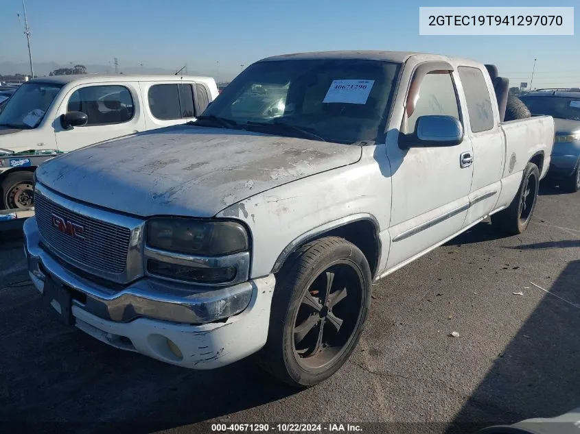 2004 GMC Sierra 1500 Sle VIN: 2GTEC19T941297070 Lot: 40671290