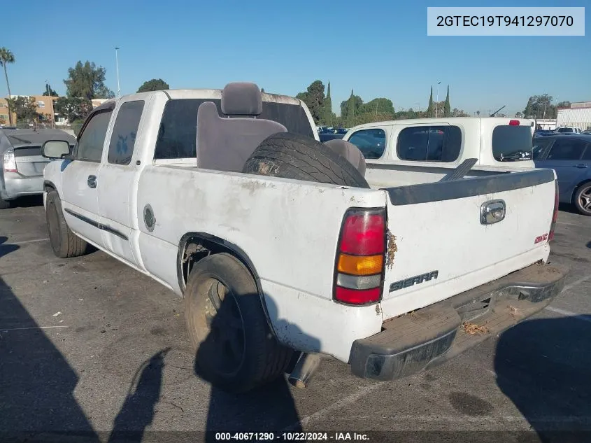 2004 GMC Sierra 1500 Sle VIN: 2GTEC19T941297070 Lot: 40671290