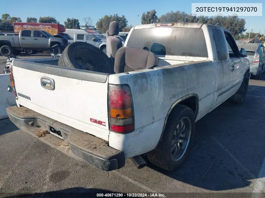 2004 GMC Sierra 1500 Sle VIN: 2GTEC19T941297070 Lot: 40671290