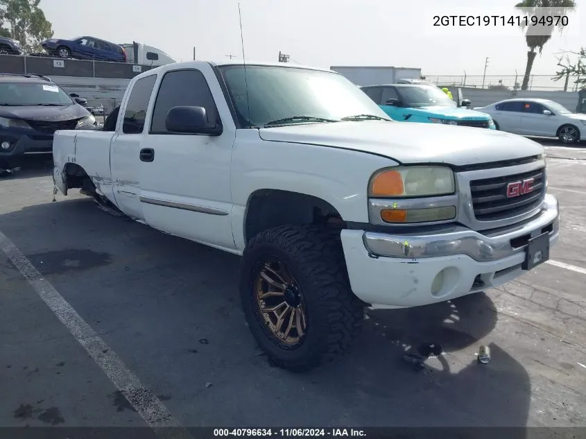 2004 GMC Sierra 1500 Sle VIN: 2GTEC19T141194970 Lot: 40796634