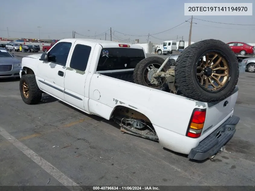 2004 GMC Sierra 1500 Sle VIN: 2GTEC19T141194970 Lot: 40796634