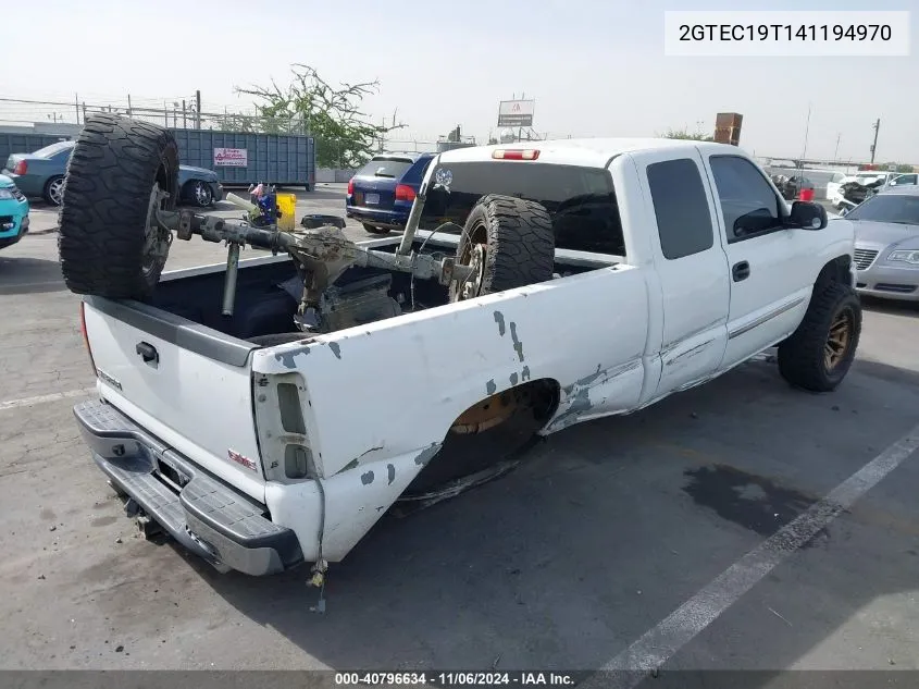 2004 GMC Sierra 1500 Sle VIN: 2GTEC19T141194970 Lot: 40796634