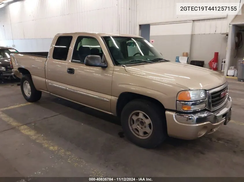 2004 GMC Sierra 1500 Sle VIN: 2GTEC19T441257155 Lot: 40835784