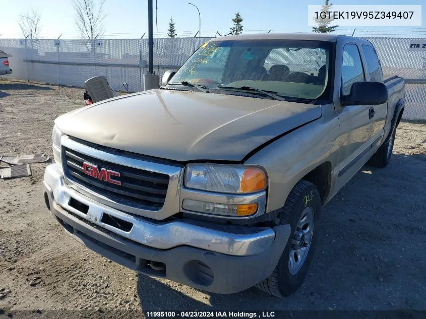 2005 GMC Sierra 1500 VIN: 1GTEK19V95Z349407 Lot: 11995100