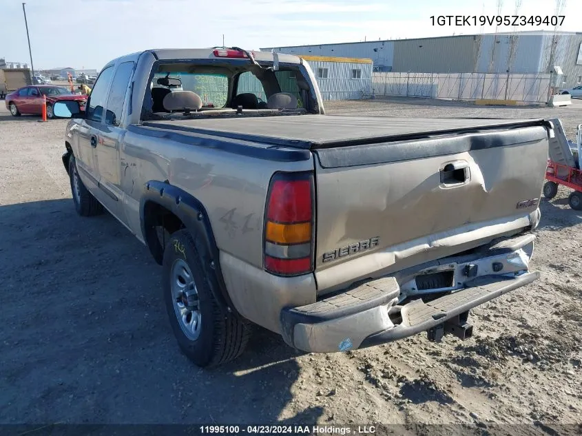 2005 GMC Sierra 1500 VIN: 1GTEK19V95Z349407 Lot: 11995100