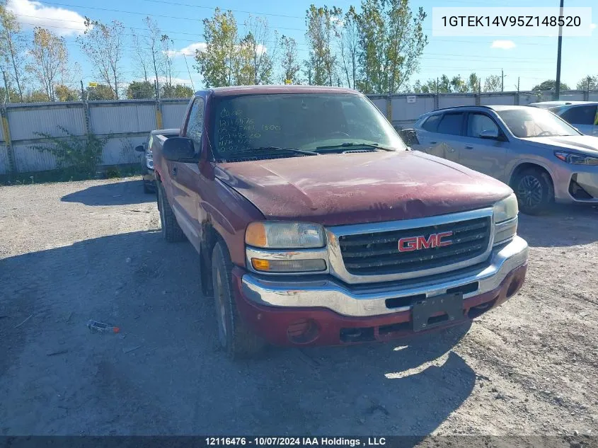 2005 GMC Sierra 1500 VIN: 1GTEK14V95Z148520 Lot: 12116476