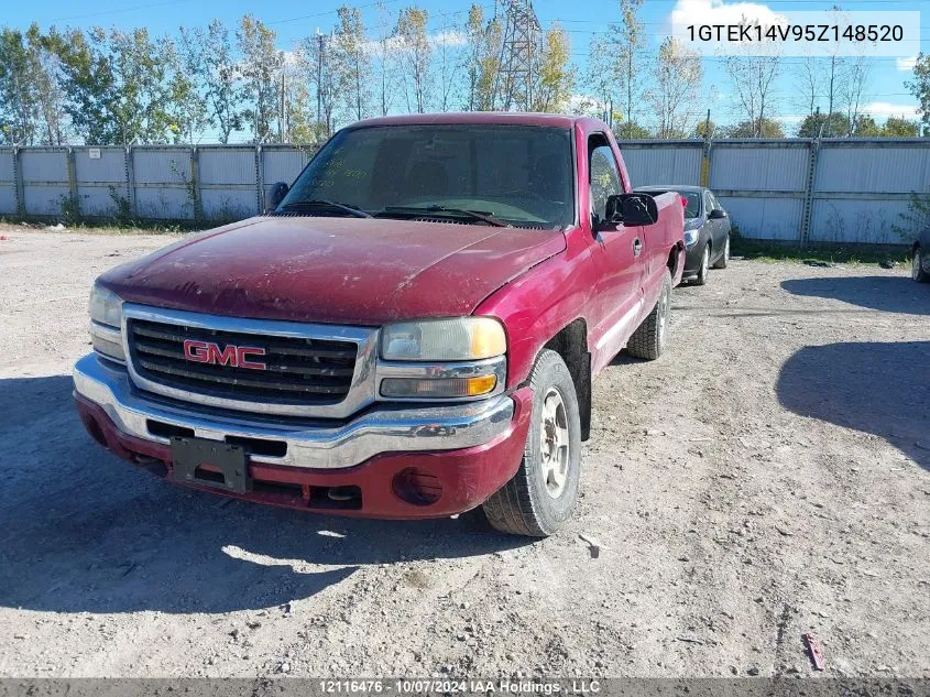 2005 GMC Sierra 1500 VIN: 1GTEK14V95Z148520 Lot: 12116476