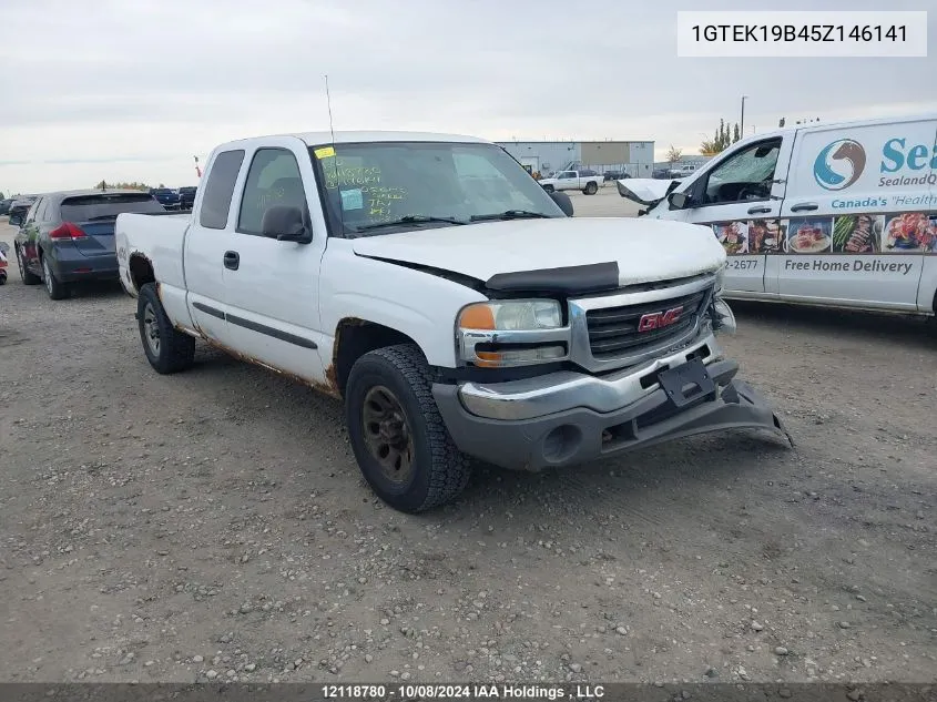 2005 GMC Sierra 1500 VIN: 1GTEK19B45Z146141 Lot: 12118780